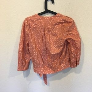 Madewell Tops - Madewell pink wrap printed top Madewell Tops - Madewell pink wrap printed top